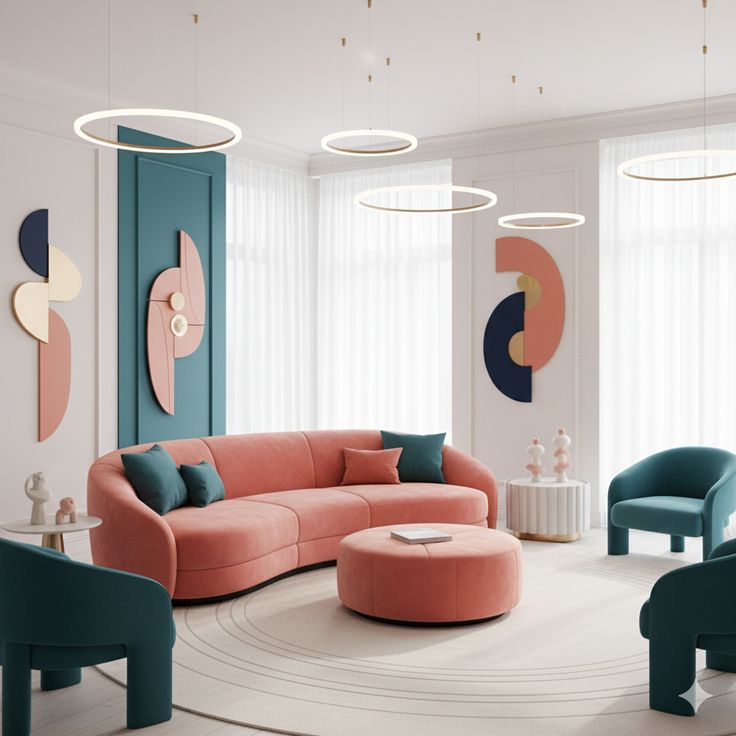 Bold & Beautiful! Curved Furniture in Bright Modern Interiors